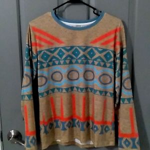 Ladies Kawaiian Pizza Apparel long sleeve shirt size L